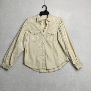 Free People We The Free Button Down Women’s Long Sleeve Top Academia Small